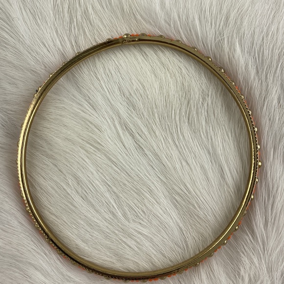 Orange & Gold Bangles Set of 3 High Quality Costume Jewelry - Picture 8 of 10